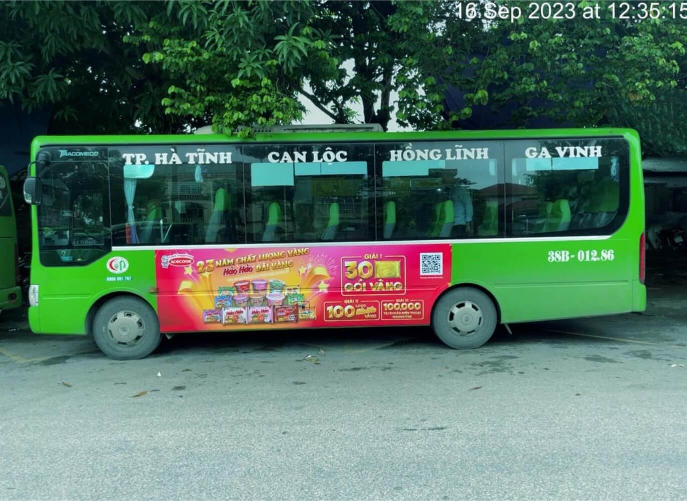 quảng cáo trên xe bus